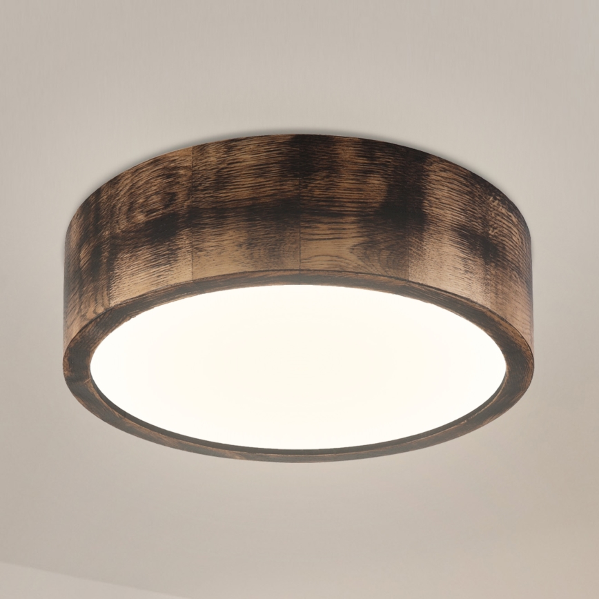 Brilagi - LED lubinis šviestuvas CARVALHO SMOKEY LED/20W/230V ąžuolas, skersmuo 27,5 cm