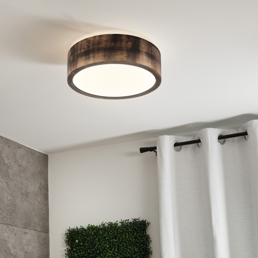 Brilagi - LED lubinis šviestuvas CARVALHO SMOKEY LED/20W/230V ąžuolas, skersmuo 27,5 cm