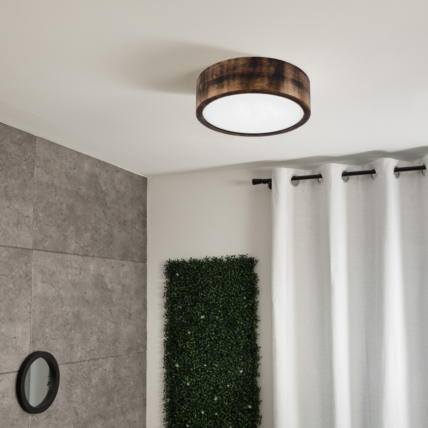 Brilagi - LED lubinis šviestuvas CARVALHO SMOKEY LED/20W/230V ąžuolas, skersmuo 27,5 cm