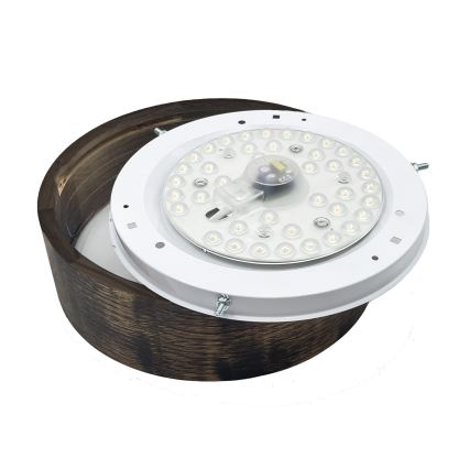 Brilagi - LED lubinis šviestuvas CARVALHO SMOKEY LED/20W/230V ąžuolas, skersmuo 27,5 cm