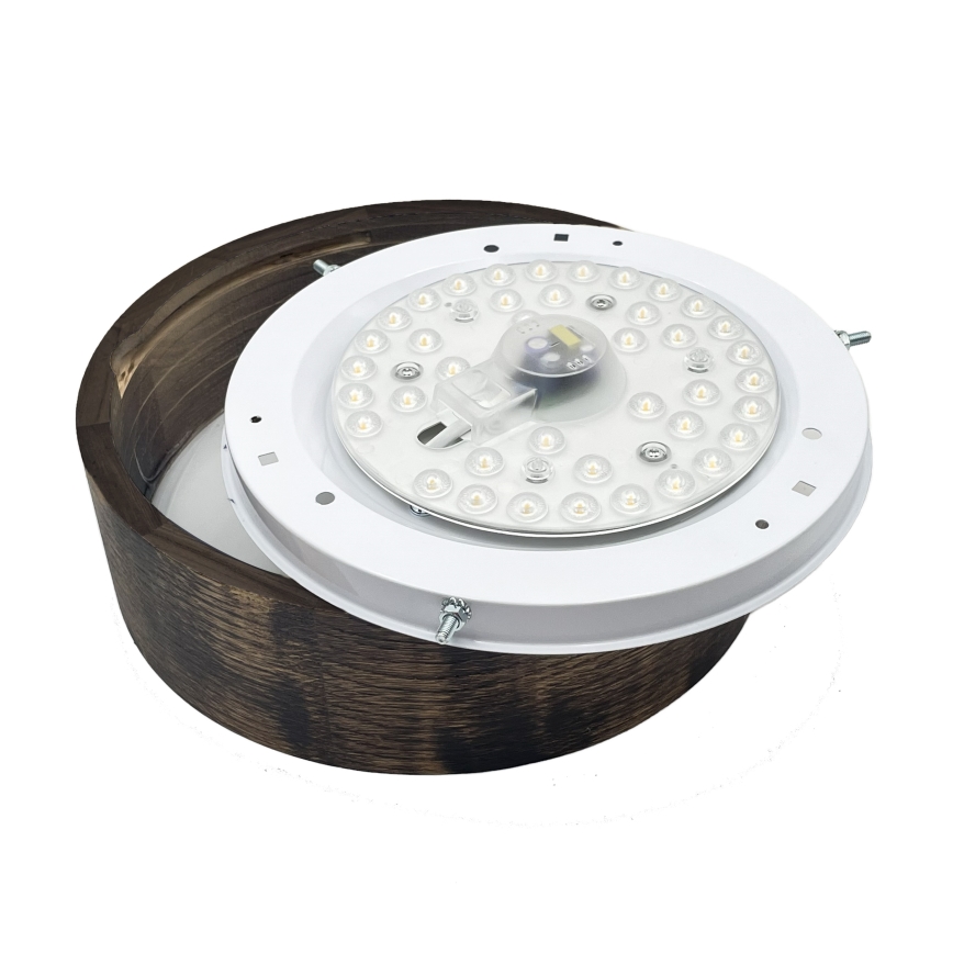 Brilagi - LED lubinis šviestuvas CARVALHO SMOKEY LED/20W/230V ąžuolas, skersmuo 27,5 cm