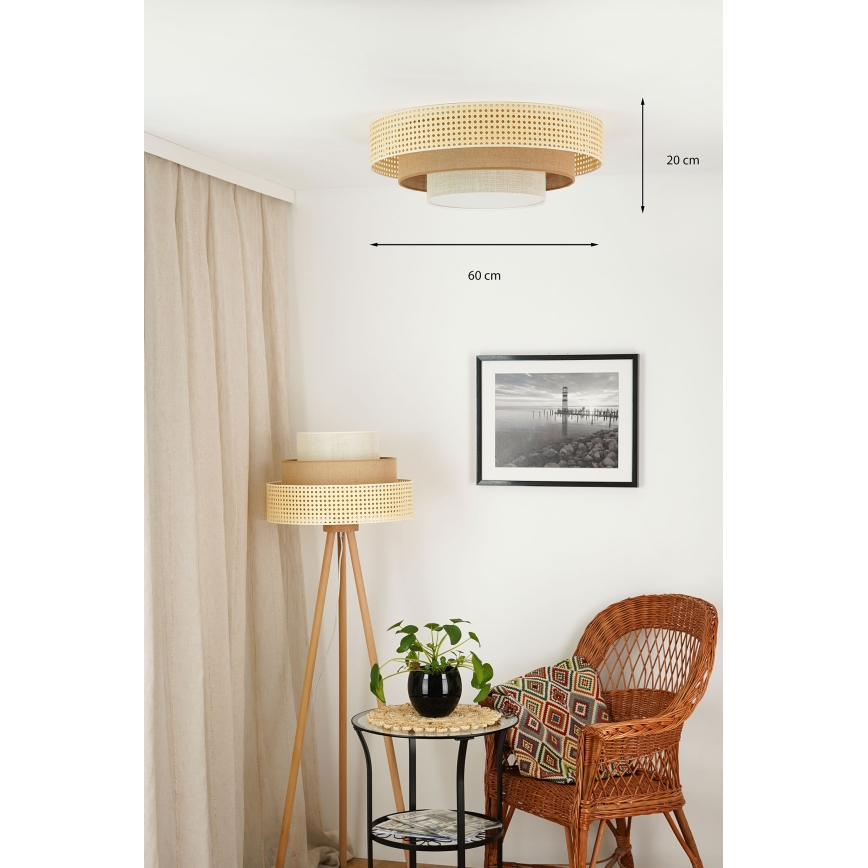 Brilagi - LED lubinis šviestuvas CEDAR LUNETA LED/26W/230V smėlio spalva/ruda/kreminė