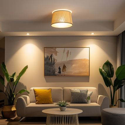 Brilagi - LED lubinis šviestuvas CERIA 1xE27/40W/230V skers. 35 cm, smėlio spalvos