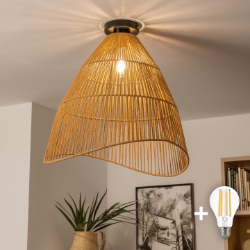 Brilagi - LED lubinis šviestuvas CERIA BOHO 1xE27/40W/230V skersm. 50 cm rudos spalvos