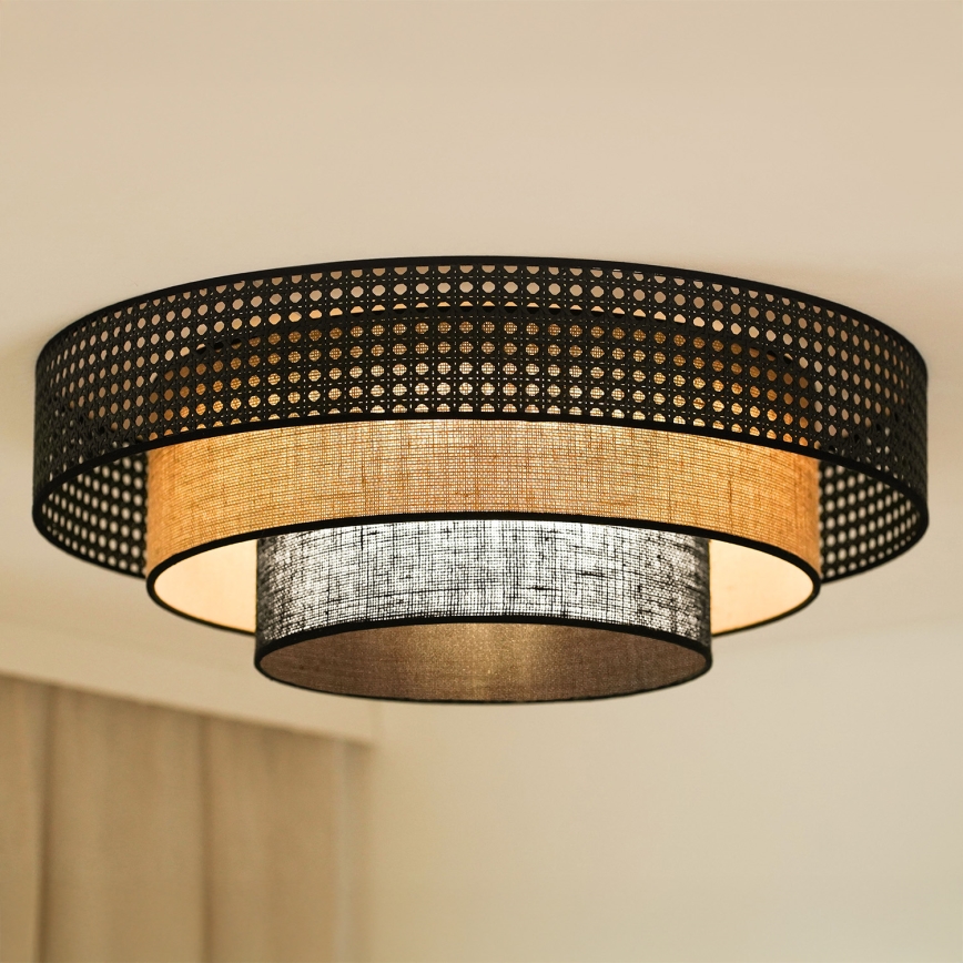 Brilagi - LED lubinis šviestuvas DAKOTA LUNETA LED/12W/230V diametras 60 cm 3000K/4000K/6400K juoda/smėlio spalva