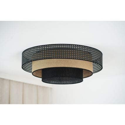 Brilagi - LED lubinis šviestuvas DAKOTA LUNETA LED/12W/230V diametras 60 cm 3000K/4000K/6400K juoda/smėlio spalva