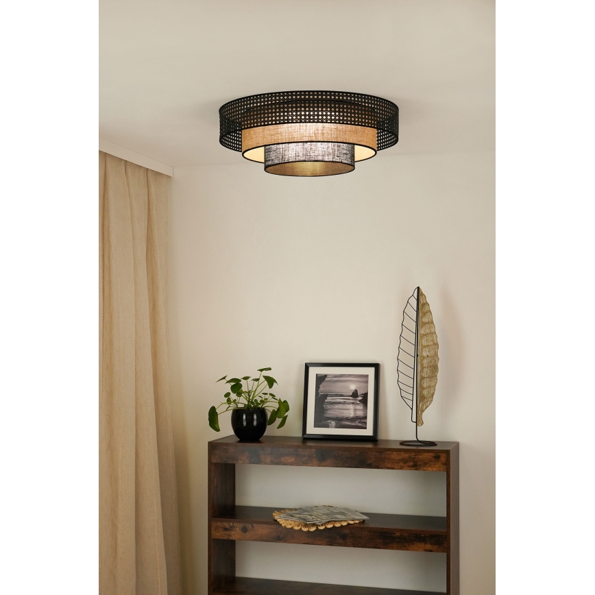 Brilagi - LED lubinis šviestuvas DAKOTA LUNETA LED/12W/230V diametras 60 cm 3000K/4000K/6400K juoda/smėlio spalva