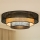 Brilagi - LED lubinis šviestuvas DAKOTA LUNETA LED/12W/230V skersmuo 60 cm 3000K/4000K/6400K juoda/rotangas