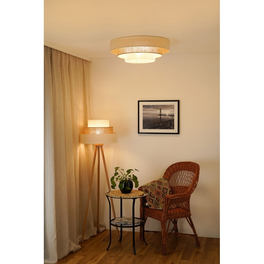 Brilagi - LED lubinis šviestuvas DENVER LUNETA LED/12W/230V diametras 60 cm 3000K/4000K/6400K smėlio spalva/kreminė