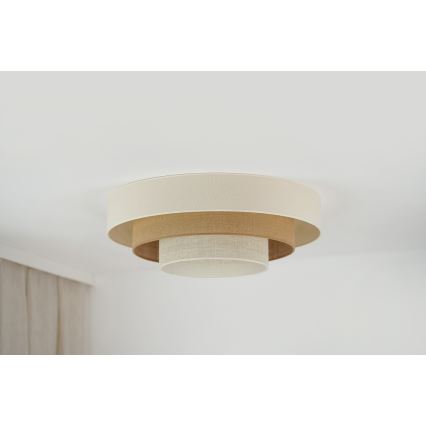 Brilagi - LED Lubinis šviestuvas DENVER LUNETA LED/12W/230V skersmuo 60 cm 3000K/4000K/6400K smėlio/kreminės spalvos