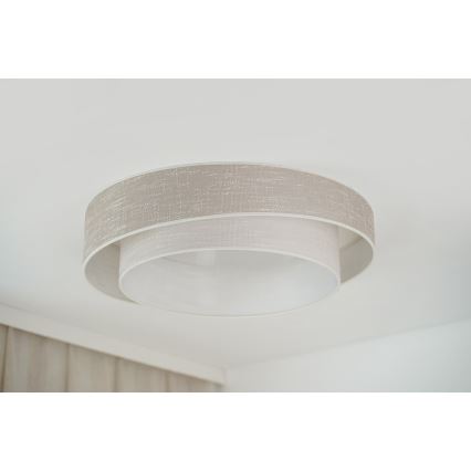 Brilagi - LED lubinis šviestuvas DOVER SHINE LED/26W/230V diametras 60 cm pilka/kreminė
