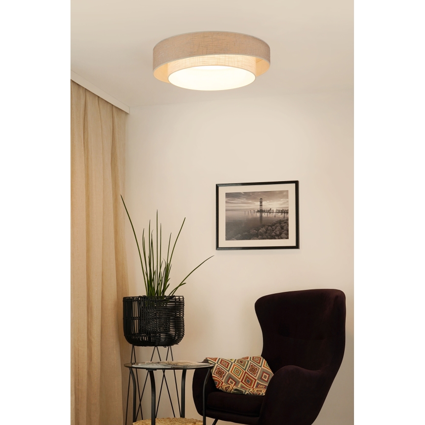 Brilagi - LED lubinis šviestuvas DOVER SHINE LED/26W/230V diametras 60 cm pilka/kreminė