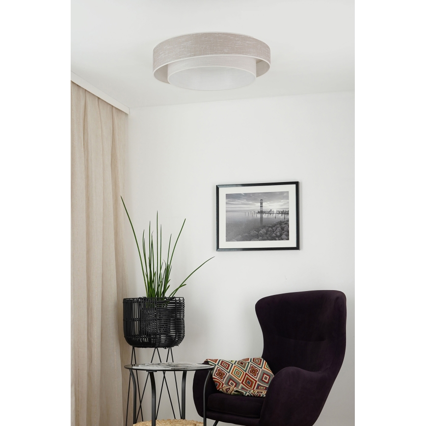 Brilagi - LED lubinis šviestuvas DOVER SHINE LED/26W/230V diametras 60 cm pilka/kreminė