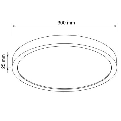 Brilagi - LED lubinis šviestuvas ESTELA LED/18W/230V skers. 30 cm juodas