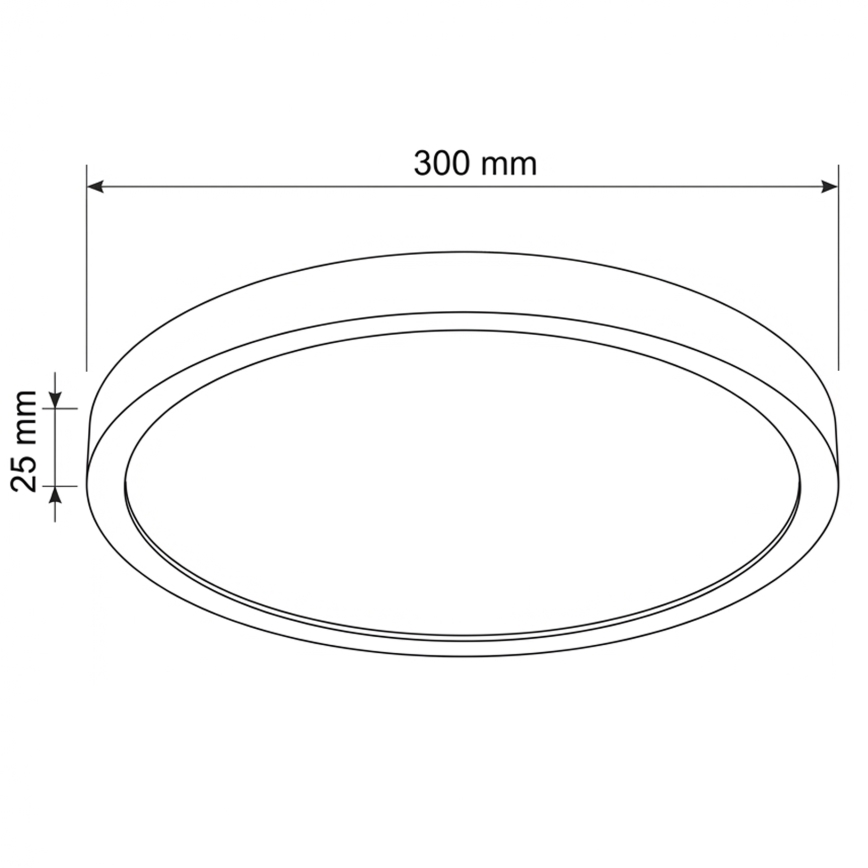 Brilagi - LED lubinis šviestuvas ESTELA LED/18W/230V skers. 30 cm juodas