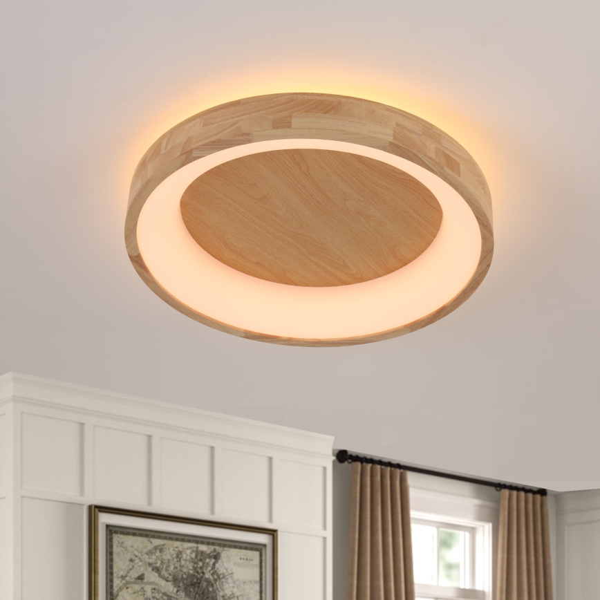 Brilagi - LED lubų šviestuvas FALCON WOOD LED/40W/230V 3000/4000/6000K skersmuo 60 cm medinis