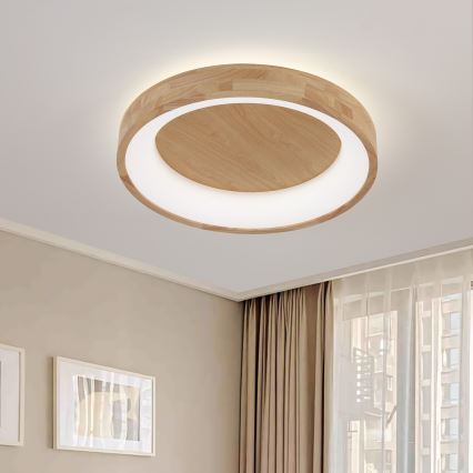 Brilagi - LED lubų šviestuvas FALCON WOOD LED/40W/230V 3000/4000/6000K skersmuo 60 cm medinis