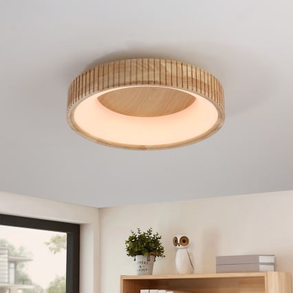 Brilagi - LED lubinis šviestuvas FALCON WOOD MODERN LED/30W/230V 3000/4000/6000K Ø 45 cm mediena