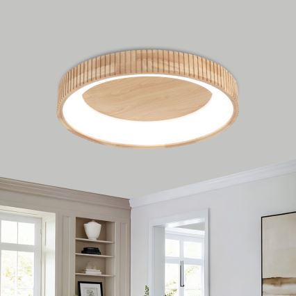 Brilagi - LED lubinis šviestuvas FALCON WOOD MODERN LED/40W/230V 3000/4000/6000K skers. 60 cm medinis