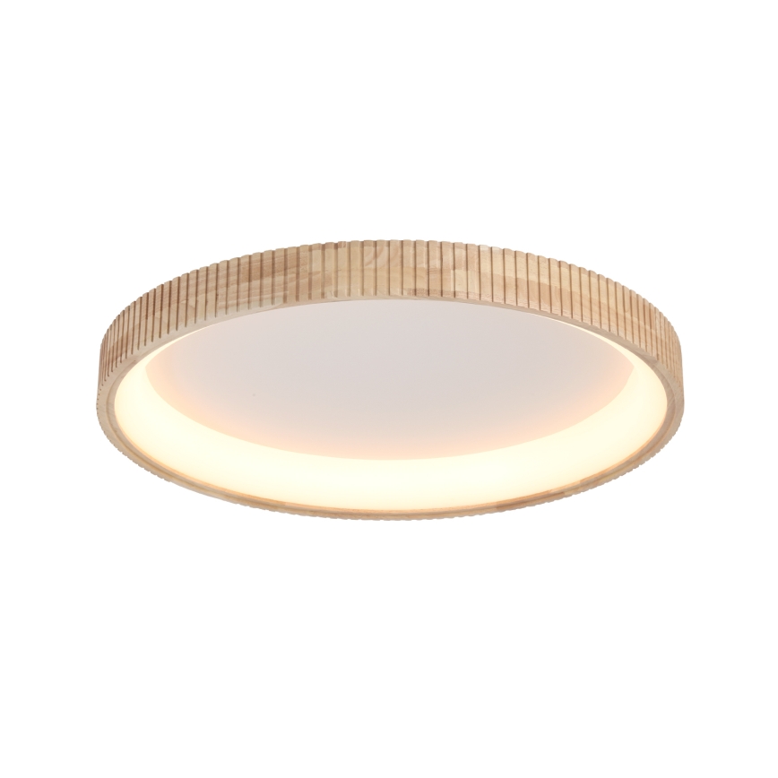 Brilagi – LED lubinis šviestuvas FALCON WOOD MODERN, LED/60 W/230 V, 3000/4000/6000 K, Ø 80 cm, medžio apdaila