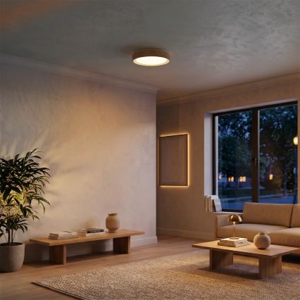 Brilagi - LED lubinis šviestuvas FLOCO LED/24W/230V skersmuo 30 cm medžio dekoras/balta