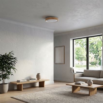 Brilagi - LED lubinis šviestuvas FLOCO LED/24W/230V skersmuo 30 cm medžio dekoras/balta