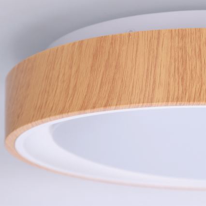 Brilagi - LED lubinis šviestuvas FLOCO LED/24W/230V skersmuo 30 cm medžio dekoras/balta