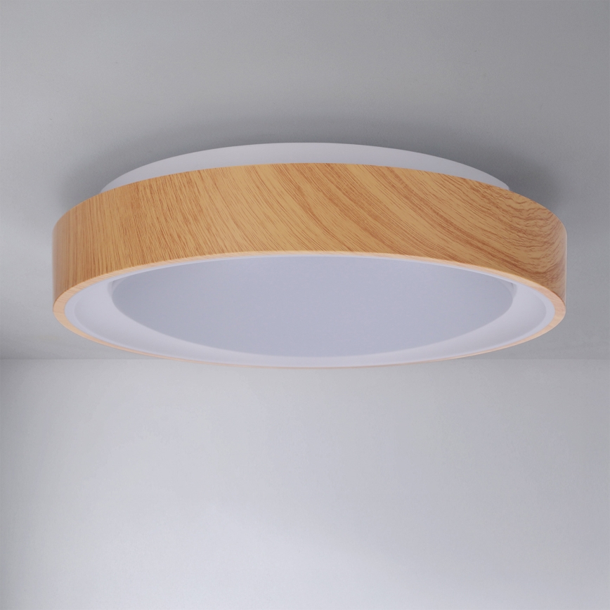 Brilagi - LED lubinis šviestuvas FLOCO LED/24W/230V skersmuo 30 cm medžio dekoras/balta
