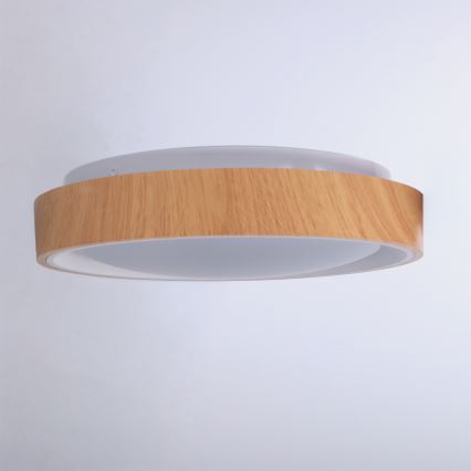 Brilagi - LED lubinis šviestuvas FLOCO LED/24W/230V skersmuo 30 cm medžio dekoras/balta