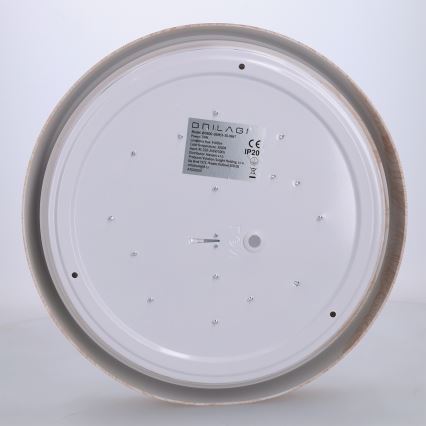 Brilagi - LED lubinis šviestuvas FLOCO LED/24W/230V skersmuo 30 cm medžio dekoras/balta