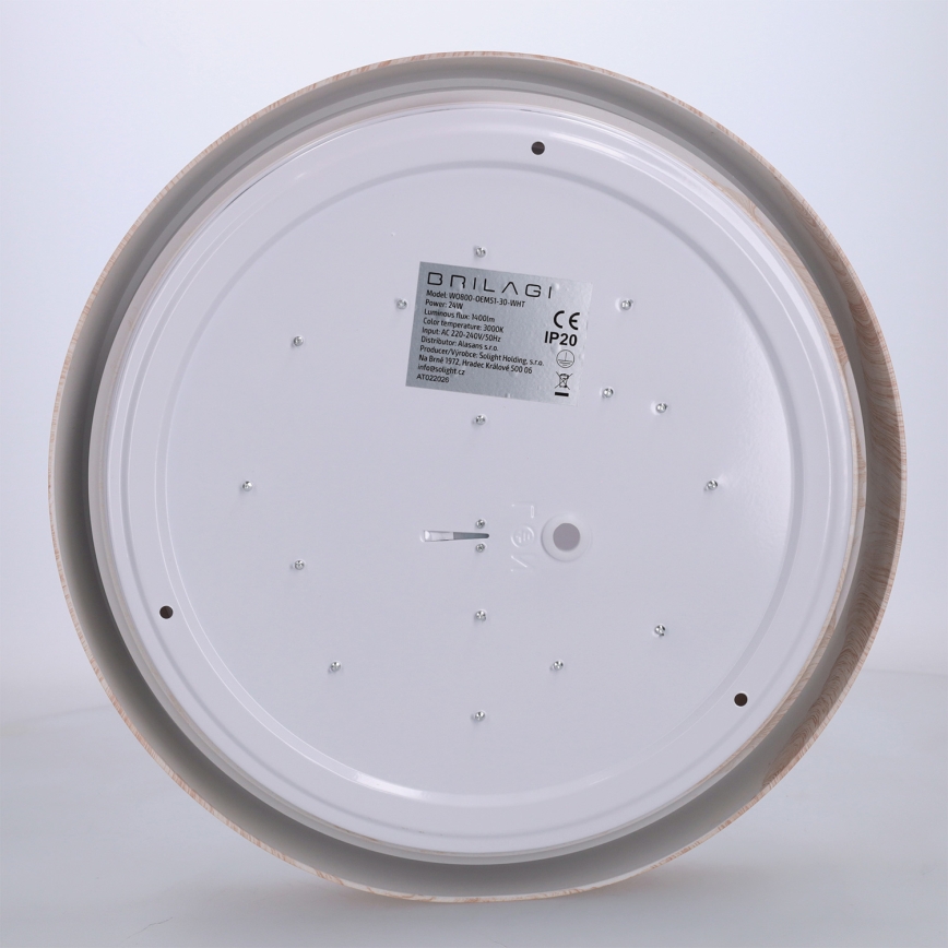 Brilagi - LED lubinis šviestuvas FLOCO LED/24W/230V skersmuo 30 cm medžio dekoras/balta