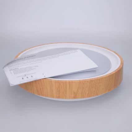 Brilagi - LED lubinis šviestuvas FLOCO LED/24W/230V skersmuo 30 cm medžio dekoras/balta