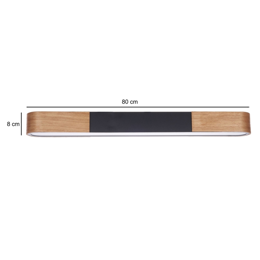 BRILAGI - LED lubinis šviestuvas GARDALINE LED/100W/230V 80 cm ąžuolas/juoda