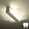 Brilagi - LED lubinis šviestuvas HERA 2xE27/7,5W/230V 43x43 cm baltas