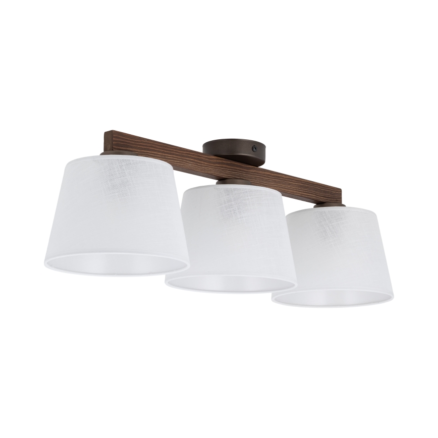 BRILAGI - LED lubinis šviestuvas LATTE 3xE27/15W/230V pušis/balta
