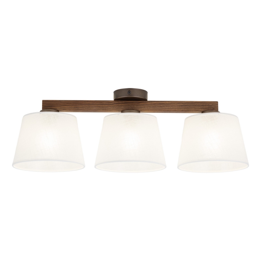 BRILAGI - LED lubinis šviestuvas LATTE 3xE27/15W/230V pušis/balta