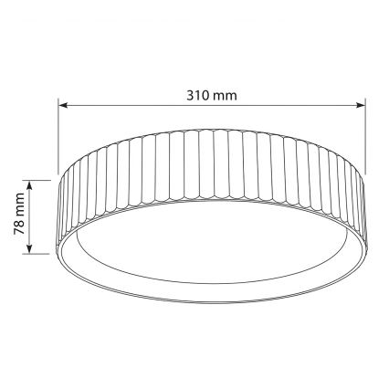 Brilagi - LED lubinis šviestuvas LUCIA LED/24W/230V, skersmuo 31 cm, smėlinė