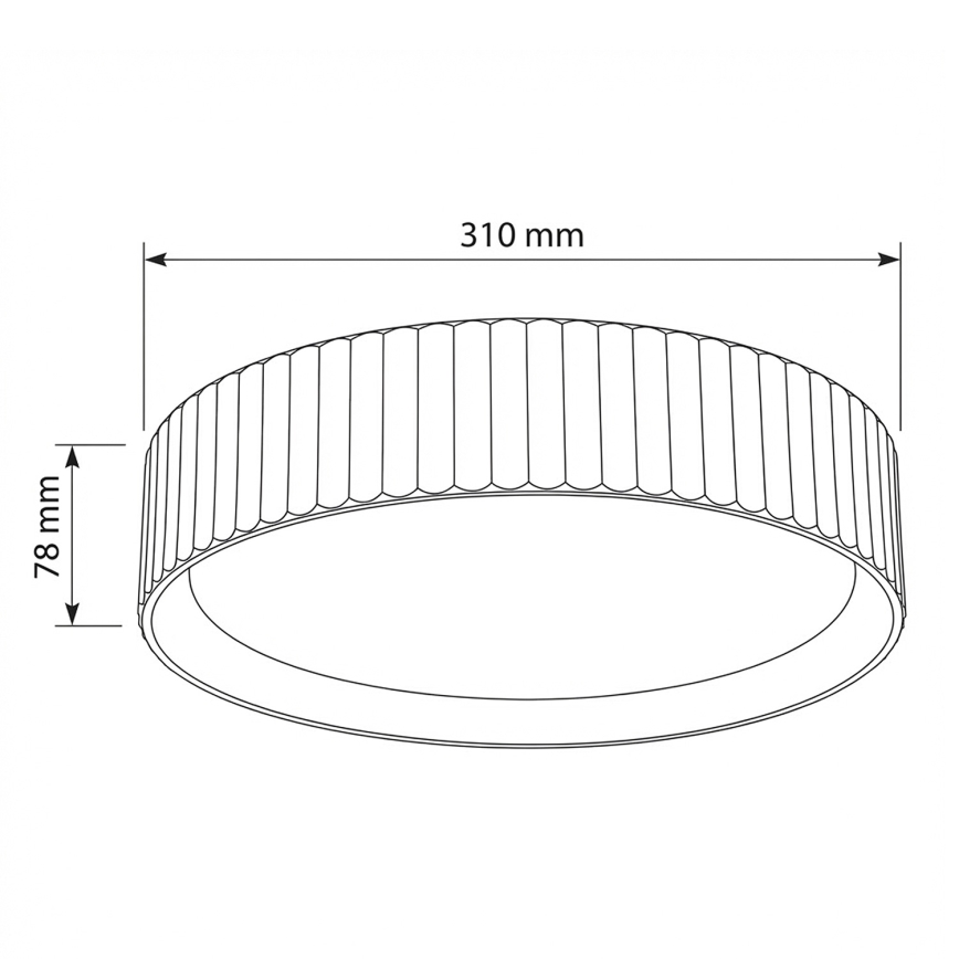 Brilagi - LED lubinis šviestuvas LUCIA LED/24W/230V, skersmuo 31 cm, smėlinė