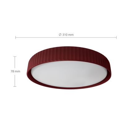 Brilagi - LED lubinis šviestuvas LUCIA LED/24W/230V Ø 31 cm raudonas