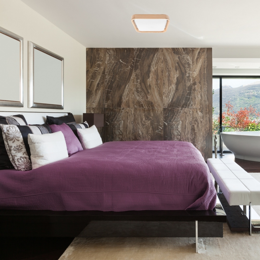 Brilagi - LED reguliuojamas lubų šviestuvas MANAROLA CUBIC LED/24W/230V 3000-6500K pušis + nuotolinio valdymo pultas