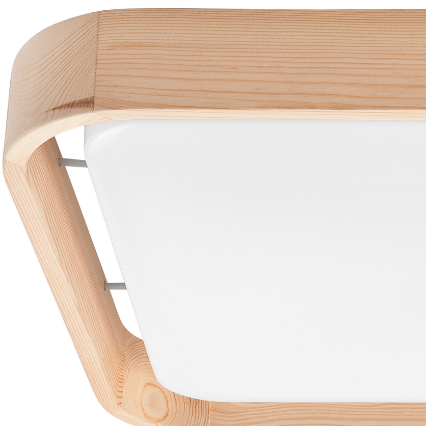 Brilagi - Dimeriuojamas LED lubinis šviestuvas MANAROLA CUBIC LED/24W/230V 45x45 cm 3000-6500K iš pušies + nuotolinio valdymo pultas