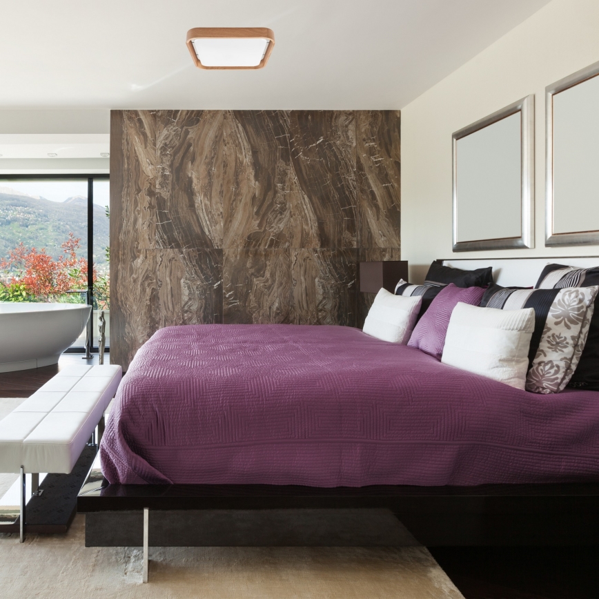 Brilagi - LED reguliuojamas lubų šviestuvas MANAROLA CUBIC LED/24W/230V 3000-6500K ąžuolas + nuotolinio valdymo pultas