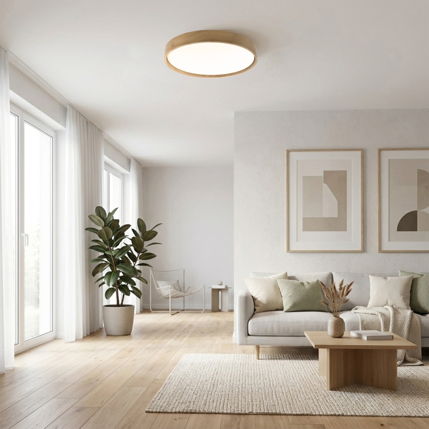 Brilagi - LED lubinis šviestuvas MANAROLA PLAIN LED/36W/230V 3000K Ø 48 cm ąžuolas