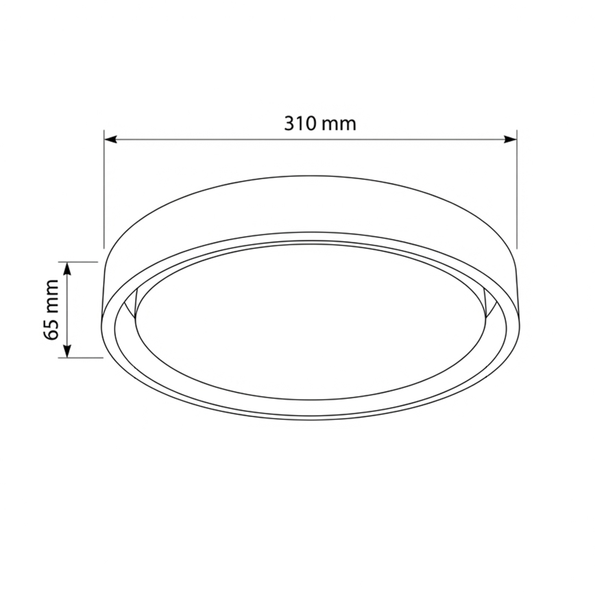 Brilagi - LED lubinis šviestuvas MATTEO LED/24W/230V skersmuo 31 cm taupe