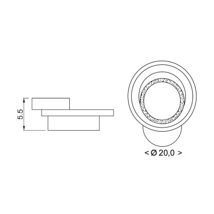 Brilagi - LED lubinis šviestuvas MODERN MINI LED/22W/230V 3000/4000/6000K