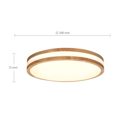 Brilagi - LED lubinis šviestuvas MOLINA LED/24W/230V ąžuolas diametras 29 cm