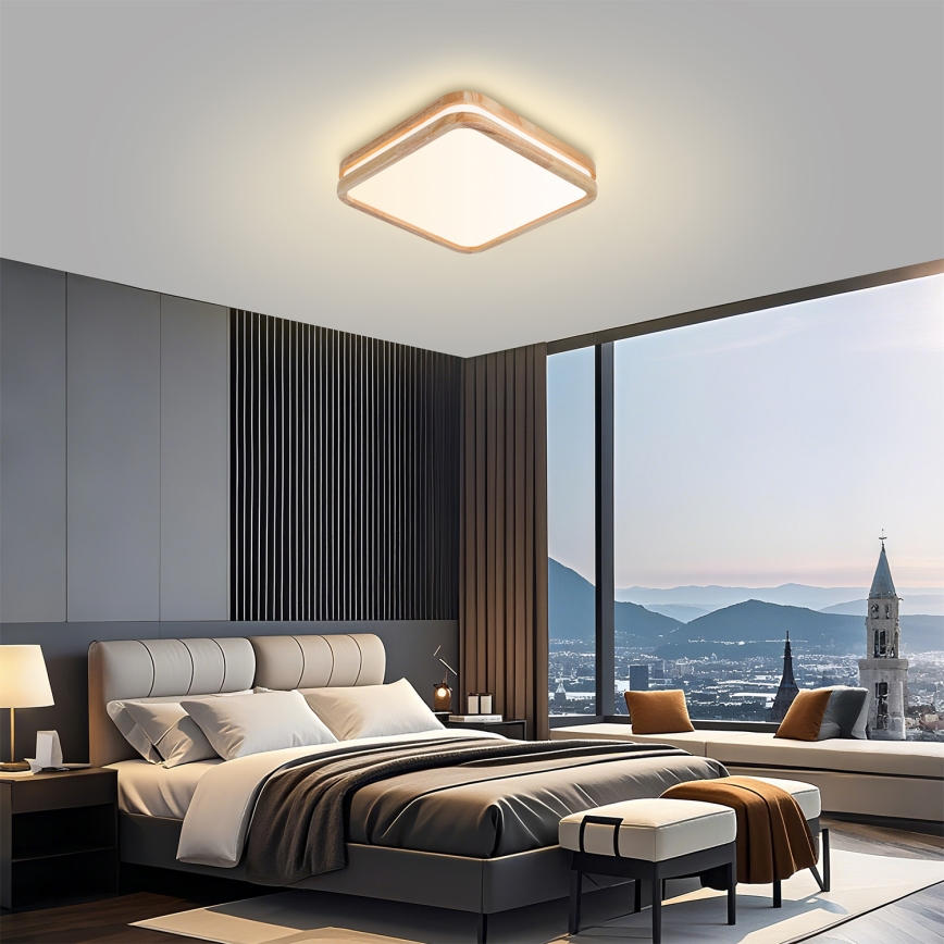 BRILAGI - LED lubinis šviestuvas MOLINA SQUARE LED/32W/230V 3000/4000/6000K ąžuolas 30x30 cm