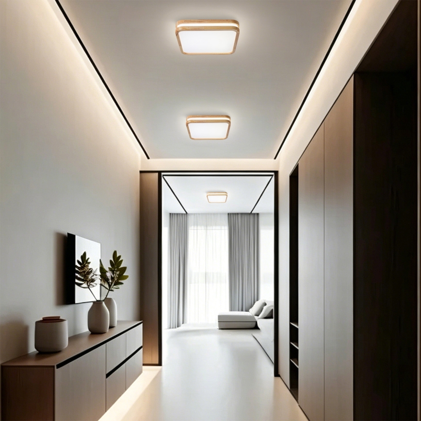 BRILAGI - LED lubinis šviestuvas MOLINA SQUARE LED/32W/230V 3000/4000/6000K ąžuolas 30x30 cm