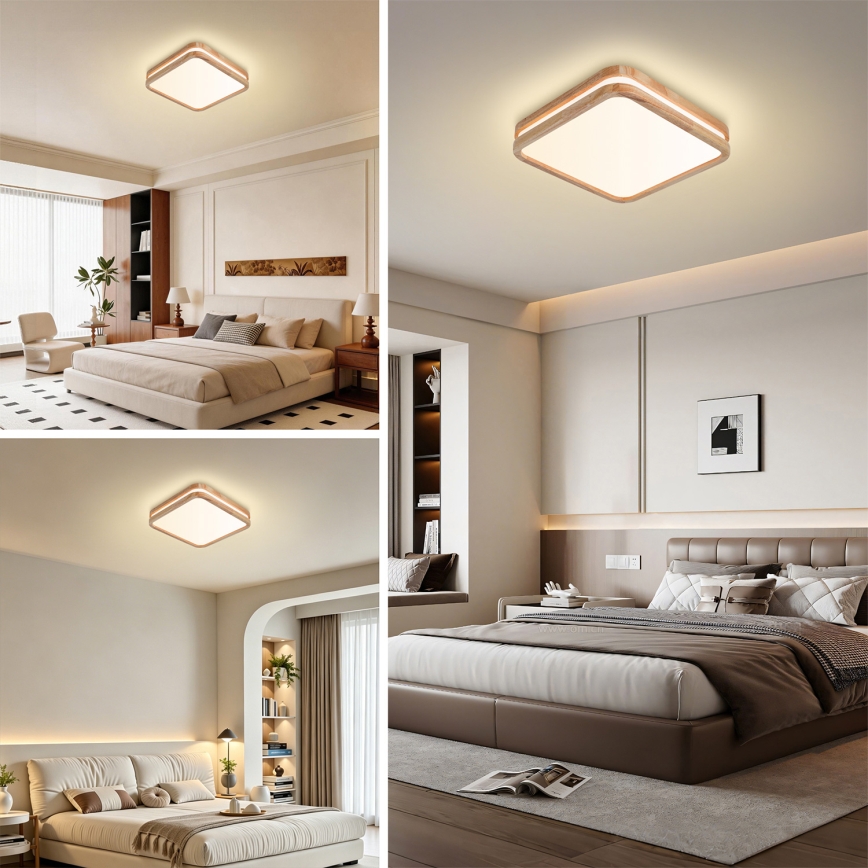 BRILAGI - LED lubinis šviestuvas MOLINA SQUARE LED/32W/230V 3000/4000/6000K ąžuolas 30x30 cm
