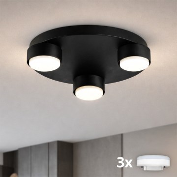 Brilagi - LED lubinis šviestuvas MONO 3xGX53/12W/230V, skersmuo 30 cm, juodas